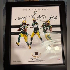 Packers 15x17 Custom Framed Photo Display with Game-Used Football Piece